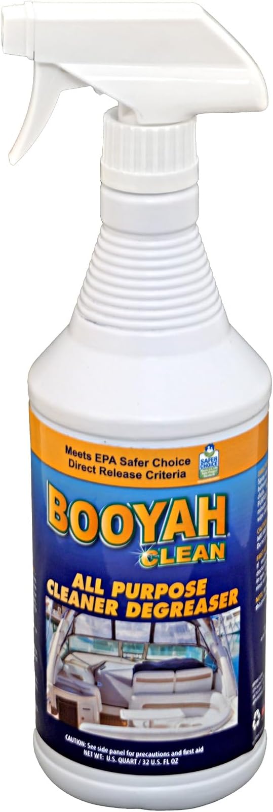 Booyah Clean All Purpose Cleaner Degreaser – Removes Grime, Stains, Fish Blood, Oil, Grease, Black Streaks, and Soot – Meets EPA Safer Choice Direct Release Criteria