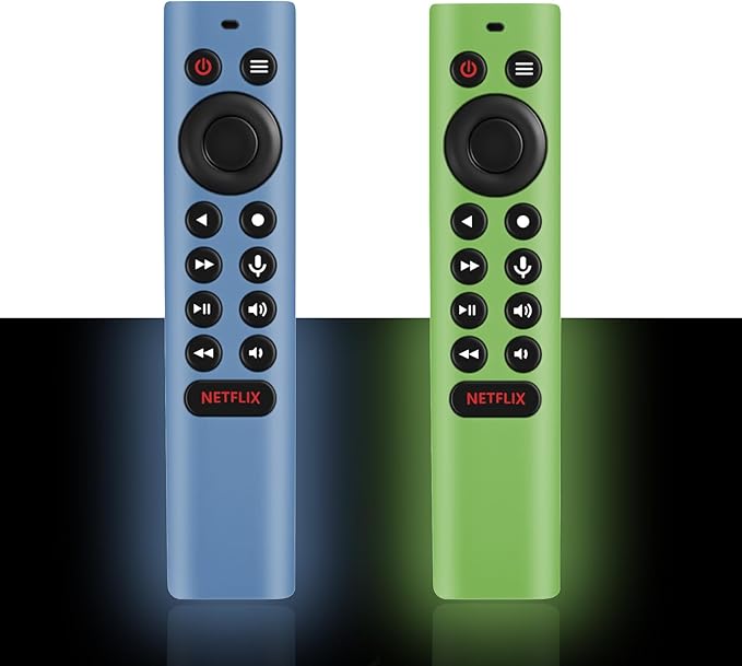 2 Pack Luminous Remote Cover Compatible with NVIDIA Shield Remote, Shockproof Case for NVIDIA Shield TV Pro/4K HDR Remote Controller, Lightweight Anti-Slip Skin-Friendly Silicone Skin Sleeve