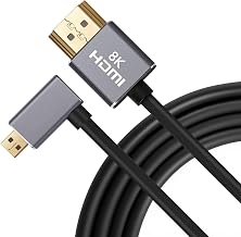 8K 4K 60P Micro HDMI to HDMI Soft Silicone Cable for GoPro Hero, Raspberry Pi, Canon-R5C/R5/R6, Sony a7R a7 IV a7 III a7 II a1 a7S III FX30 ZV-E10 Cameras Panasonic G7 Camera Feelworld Monitor