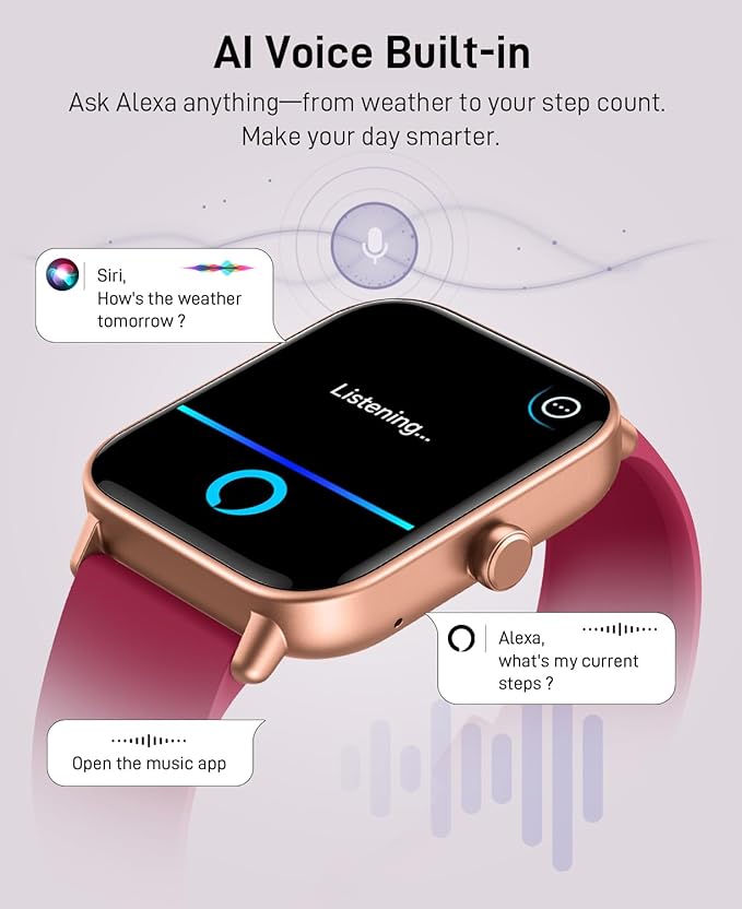Smart Watches for Women, 1.85" HD Smart Watch for Android/iPhones (Make/Answer Calls), Fitness Tracker Watch with 24/7 Heart Rate Monitor, Sleep/Step Count Tracker, 120+ Sport Modes Pedometer Watch