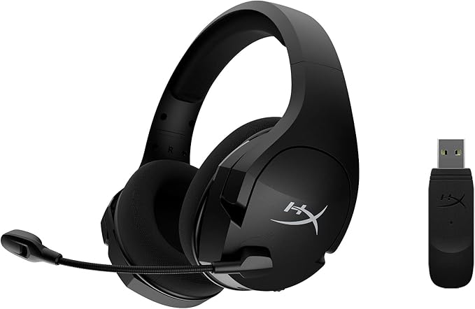 HyperX Cloud Stinger Core – Wireless Lightweight Gaming Headset, DTS Headphone:X spatial audio, Noise Cancelling Microphone, For PC, Black