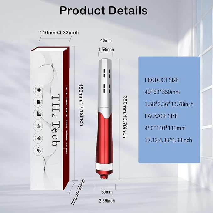 Vibrance 7.0 Terahertz (THZ) Wand Blower, Health Physical Therapy Board, Electric Heating Massage Device for Body and Water Relaxation Terahertz Frequency Wand