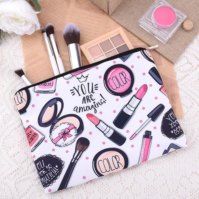 You are Amazing Makeup Bag for Women Girls Beauty Products Cosmetic Packing Bags for Traveling Toiletries for Women Girls Beauty Themed Makeup Travel Cosmetic Bag