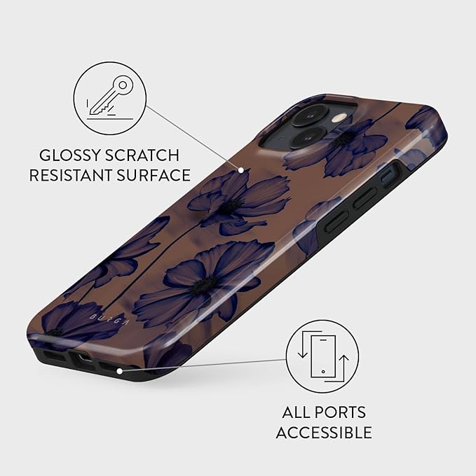 BURGA Phone Case for iPhone 14 - Cute, Trendy, Aesthetic, Pattern Phone Cover, Hard Shell Protection - fits Apple iPhone 14 Case for Women and Men