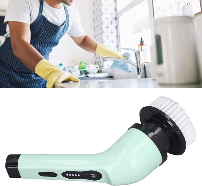 9Pcs Power Scrubber Brush Set, USB Cordless Electric Handheld Cleaning Brush Set, Strong Motor for Kitchen, Bathroom, Tub, Tile, and Car Cleaning