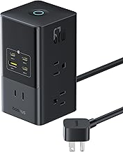 Baseus Charging Station 67W, 10-in-1 USB-C PD Fast Charging Desktop Charger with 1200J Surge Protection, 5ft Extension Cord, 6 AC, 3 USBC, 1 USBA Ports for iPhone 16/15, MacBook, Tablet, Desktop - Image 1
