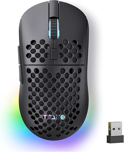 TMKB Falcon M1 Wireless Gaming Mouse, 24000 DPI, 180-Hour Battery, Black