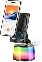Wireless Induction Speaker Phone Stand, Bluetooth Audio Speaker RGB Light - Image 1