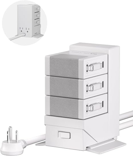 Gitryin Tower Charging Station for Nightstand, 120W Retractable Charger
