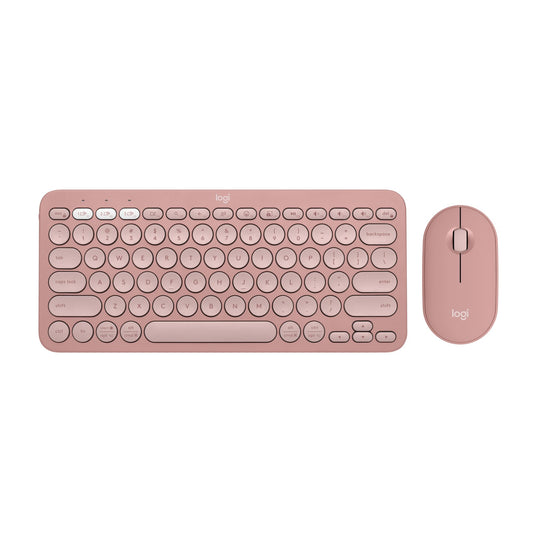 Logitech Pebble 2 Silent Compact Wireless Keyboard and Mouse Combo - Rose