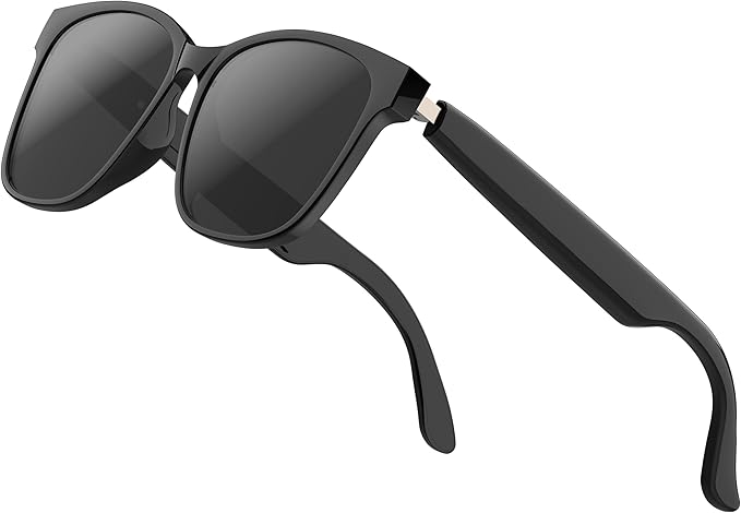 Bluetooth Audio Smart Sunglasses with Speakers, UV400 Protection Blue Light Blocking Glasses for Men Women