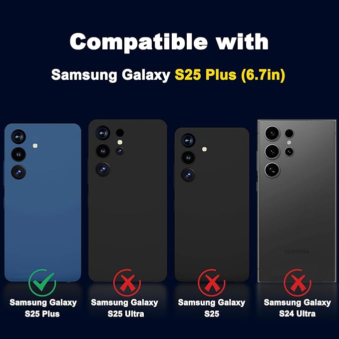 YWXTW 3 Pack Camera Lens Protector for Samsung Galaxy S25 Plus 6.7 Inch, 9H Tempered Glass Ultra HD [No Impact on Night Shots] S25 Plus Lens Protector, Anti-Scratch No Bubbles
