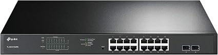 TP-Link TL-SG1218MPE 16 Port Gigabit Switch Easy Smart Managed 16 PoE+ @250W, 2 non-PoE ports, 2 combo SFP slots 3 Year Manufacturer Warranty QoS, Vlan, IGMP & LAG, Free Expert Help