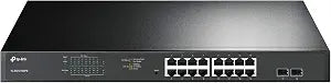 TP-Link TL-SG1218MPE 16 Port Gigabit Switch Easy Smart Managed 16 PoE+ @250W, 2 non-PoE ports, 2 combo SFP slots 3 Year Manufacturer Warranty QoS, Vlan, IGMP & LAG, Free Expert Help