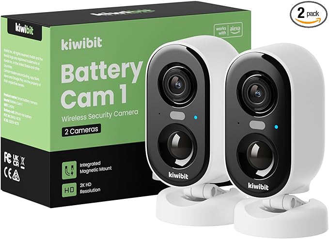 Security Cameras Wireless Outdoor, 2K Outside Camera for Home Security, Battery Camera, Magnetic Mount, AI Detection, Color Night Vision, Spotlight, Waterproof, 2.4GHz WiFi, Cloud & SD Storage