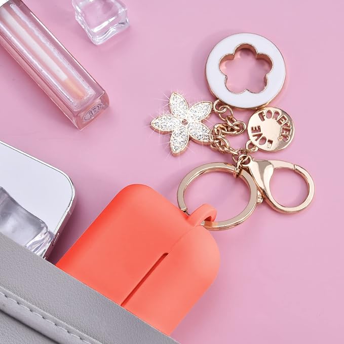 Case for Airpods Pro 1st 2nd Generation - VISOOM Airpods Pro 1/2 Cases Cover Women Silicone iPod Pro 2 Earbuds Wireless Charging Case Girl Bling Keychain for Apple Airpod Gen Pro 2