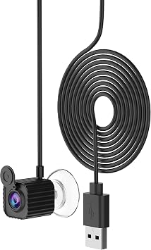 LIMYIOM 4K Center Screen Webcam with Microphone, AutoFocus 1080P Web cam USB Type-C/A Adapter, Plug&Play Middle Screen Webcam for Online Calling, Zoom/Teams/Facetime,Laptop or PC Suction Mount