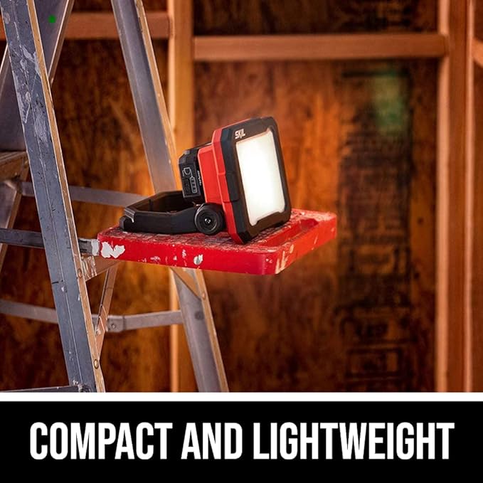 SKIL PWR CORE 12 12V Single Head Flood Light, Tool Only, Battery and Charger Not Included - LH5533-00, Red