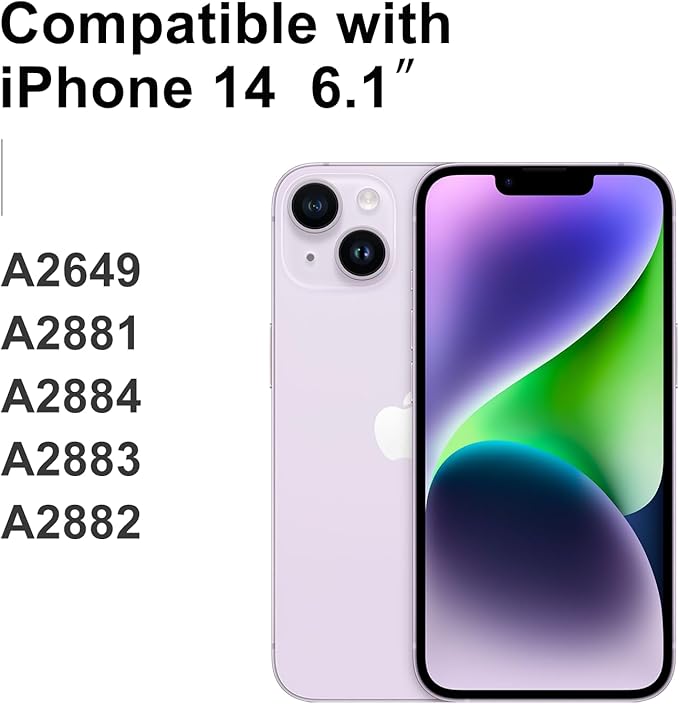 LL TRADER Screen Replacement for iPhone 14 6.1" LCD Retina FHD Display COF Touch Screen Digitizer with Repair Tool Kits, Waterproof Tape, Screen Protector (Truetone programable) New 2025 USA