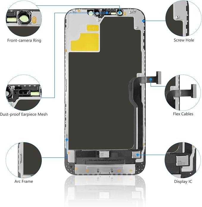 for iPhone 12 Pro Max Screen Replacement 6.7 Inch, Diykitpl 3D Touch LCD Digitizer Screen for A2342, A2412, A2411, A2410 with Repair Tools Kit+Screen Protector+Waterproof Seal