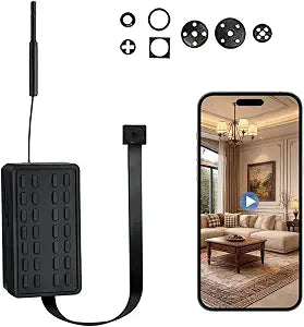 4K Mini WiFi Camera DIY Module, Dual-Band 2.4G/5G Wireless Security Camera, Tiny Nanny Cam with Motion Detection, Remote Viewing, SD Card Storage for Home, Pet, Office Monitoring