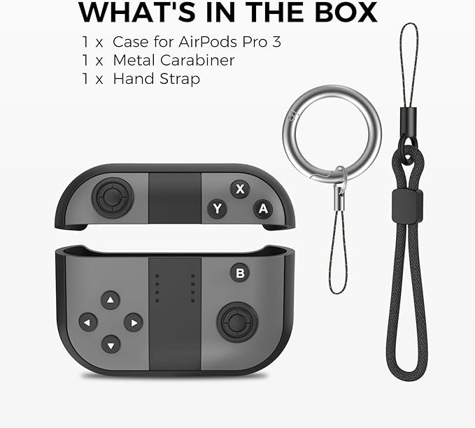 for AirPods Pro 3 Case - 2025 Silicone Cover Gamepad Design Case for Apple AirPods Pro 3rd Generation, Cute Air pod Pro 3 Cover for Men/Women (Grey)
