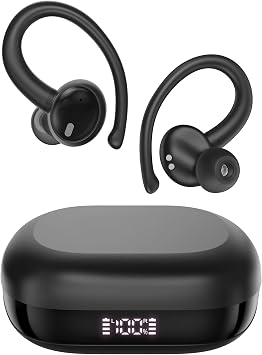 Oraolo N-Lite 216 Open Ear Earbuds, Bluetooth 6.0 Wireless Earbuds with Stereo Deep Bass, Noise Cancelling Earbuds, 48H Playtime, IPX6 Waterproof Sports Headphones for Running & Workout（Black）