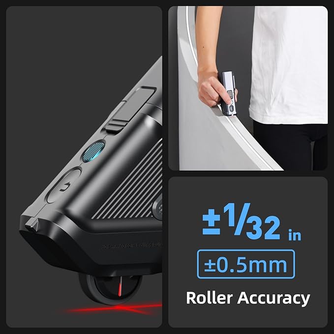 HOZO M-Cube Laser Measuring Tool Adaptor 05 Scale Roller,Electronic Digital Tape Measure with Laser,Infinite Customized Scales and ±1/32 inch Accuracy,93 Built-in US Imperial, Metric Scales