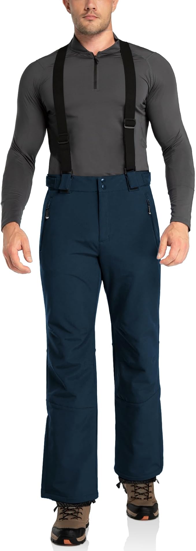 33,000ft Insulated Bibs for Men Snow Ski Pants Overalls Winter Waterproof Windproof Snowboard