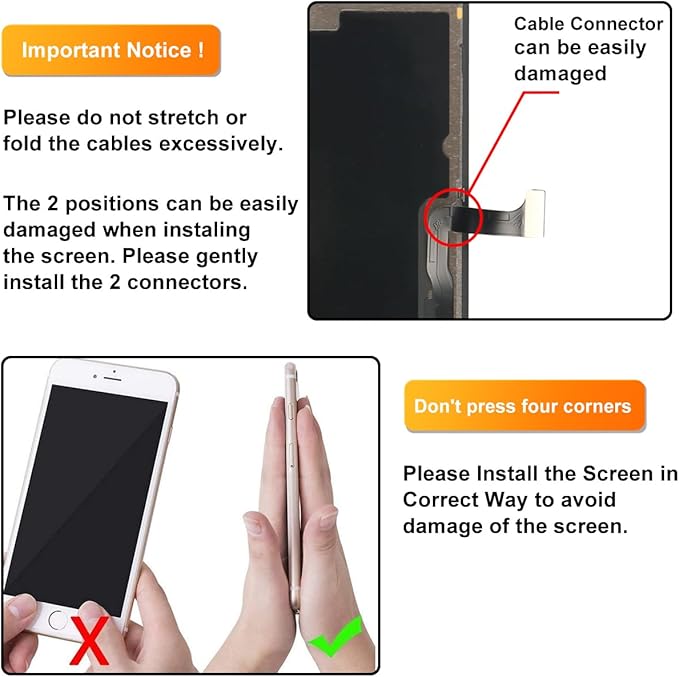 LL TRADER Screen Replacement for iPhone 15 Pro 6.1" LCD Retina FHD Display COF Touch Screen Digitizer with Repair Tool Kits, Waterproof Tape, Screen Protector (Truetone programable)