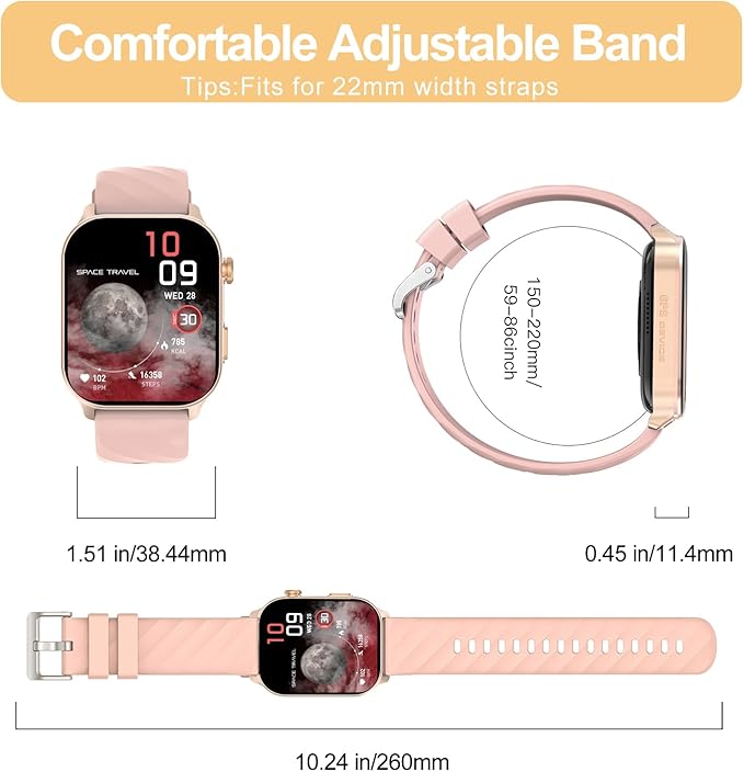 Smart Watch for Men(Answer/Make Calls),Built-in GPS,Fitness Tracker,2.1" Touch Screen, Heart Rate/Sleep Monitor, Pedometer,110+ Sport Modes Smartwatch for Android&iPhone (Golden)