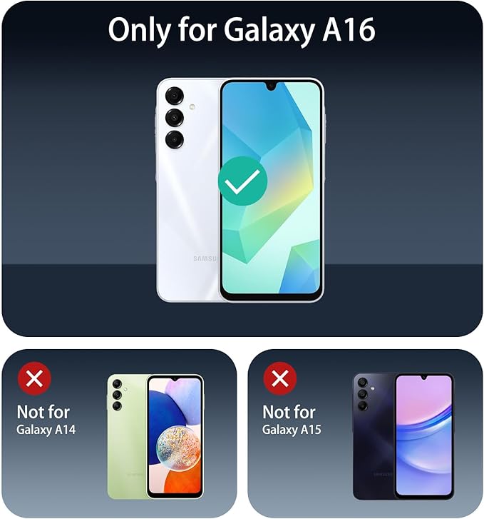 Privacy Screen & Camera Lens Protector for Samsung Galaxy A16, Double Shatterproof Anti-Spy Tempered Glass, Private Black Protection, 9H Hardness Anti-Scratch Case-Friendly, 3 Pack Each