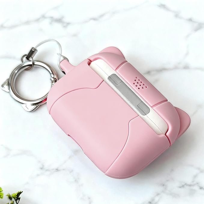 for Airpods Pro 3 Case 2025,Cute 3D Game Console Design for Air pod Pro 3 Cover with Keychain Shockproof Protective Soft Silicone Case for Airpods Pro 3 Gen for Women Girls (Pink Cat)