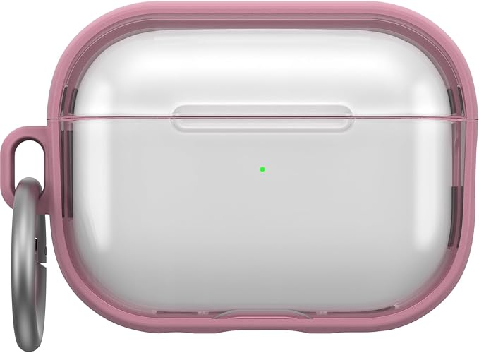 OtterBox - AirPods Pro Case, 2nd Generation - Clear Protective Case with Carabiners, Wireless Charging Compatible (Sweet Crystal)