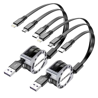 Multi Charging Cable, 3 in 1 Retractable Multi Charging Cord