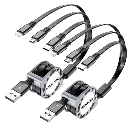 Multi Charging Cable, 3 in 1 Retractable Multi Charging Cord