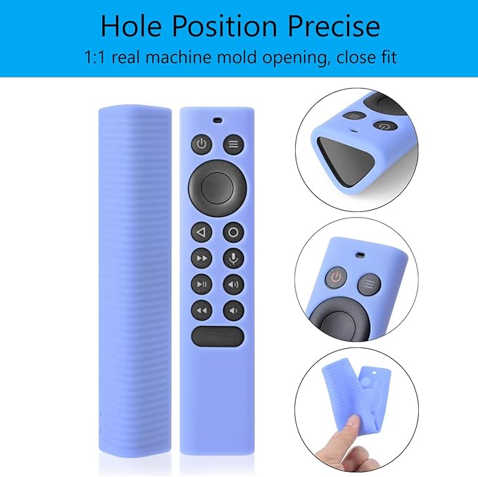 [2 Pack] Glowing Silicone Remote Cover for NVIDIA Shield TV Pro/4K HDR Remote Controller with Loop Protective - Blue and Green