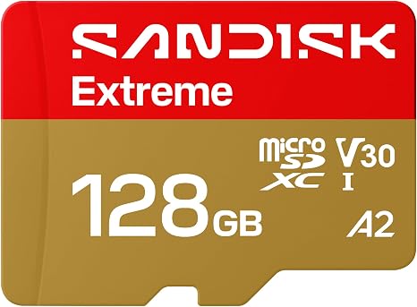 SANDISK 128GB Extreme microSD Card + Adapter, Up to 245MB/s Read Speeds