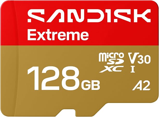 SANDISK 128GB Extreme microSD Card + Adapter, Up to 245MB/s Read Speeds
