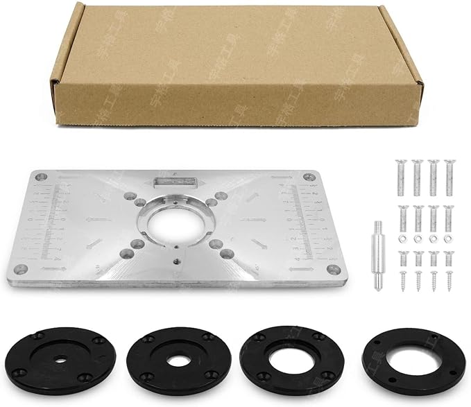 Router Trimmer Woodworking Wood, Aluminium Alloy Router Table Insert Plate Tool, Routers Bench Trimming for Woodworking
