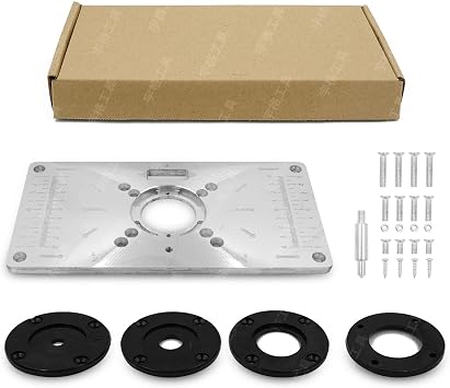 Router Trimmer Woodworking Wood, Aluminium Alloy Router Table Insert Plate Tool, Routers Bench Trimming for Woodworking