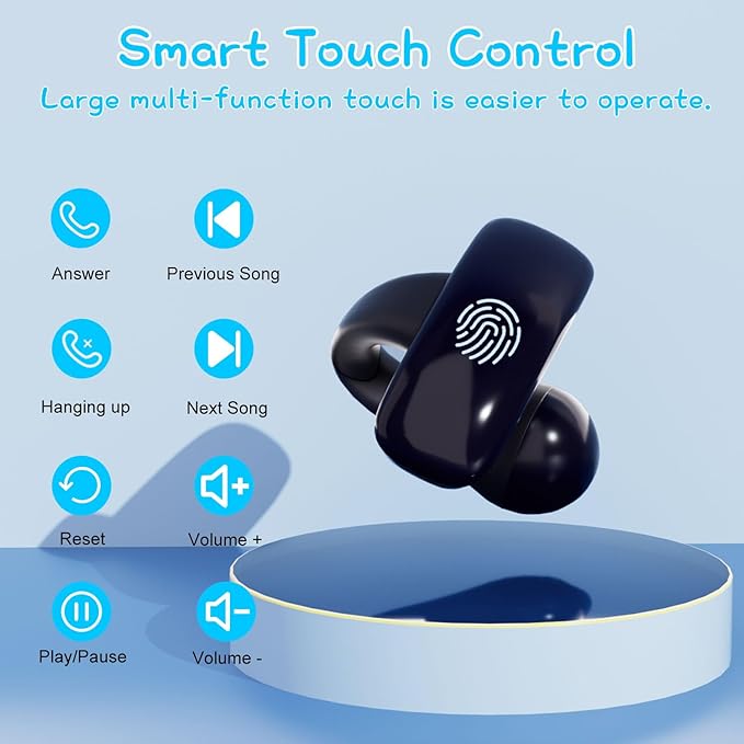 BANIGIPA Kids True Wireless Earbuds, Bluetooth 5.4 Headphones w/Mic for Calling Studying Music, 5g Light Comfortable, Open Ear Earbuds w/85dB Healthy Volume Control Protect Hearing for School Travel