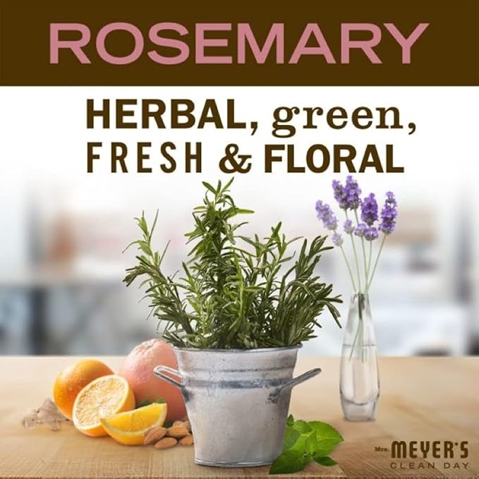 Mrs. MEYER'S CLEAN DAY Variety, 2 Liquid Hand Soap 12.5 OZ, 1 Liquid Dish Soap, 16 FL OZ (Rosemary)