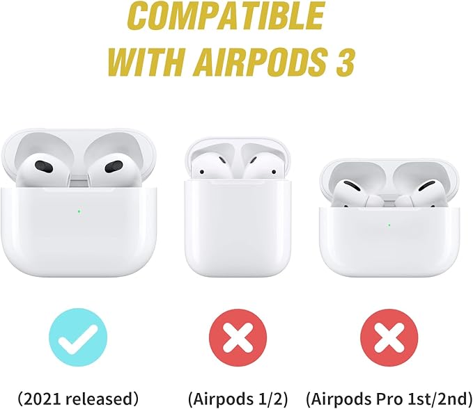 Valkit Compatible Airpods 3rd Generation Case Cover with Cleaner Kit, Cute Camera Design Airpods 3 Gen Case 2021 with Keychain Shockproof Soft Silicone Protective Case for Airpod 3rd Gen Charging Case