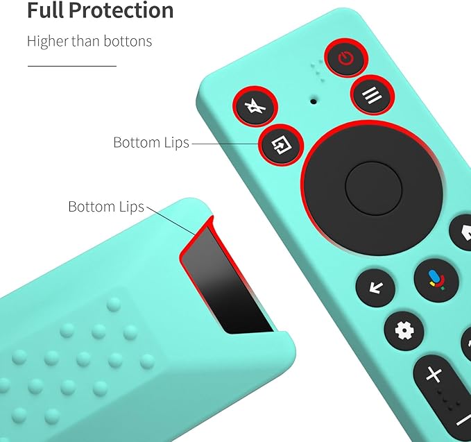 Silicone Cover for TCL RC813A Remote 2025 QM6K Series Remote Silicone Protective Skin Case Anti-Slip Cover with Lanyard (Mint)