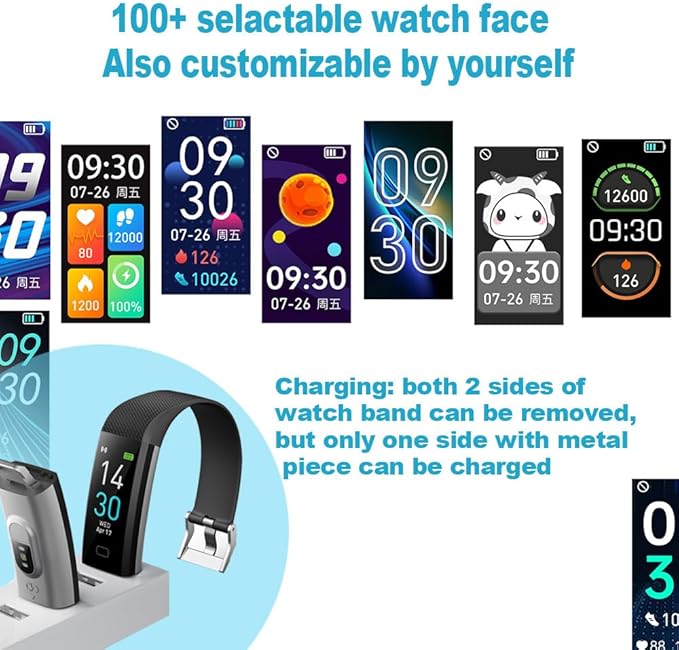 Fitness Tracker with Heart Rate Monitor/Step Counter/Calories, Activity Tracker Smart Watch Sleep Monitor, IP68, Health Tracker Pedometer for Man Women