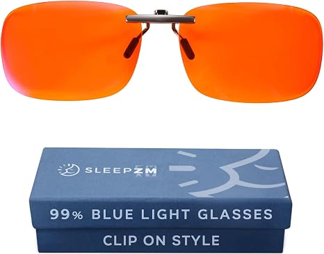 Sleep ZM Fit Over & Clip On Blue Light Blocking Glasses – Sleep Support for Women & Men