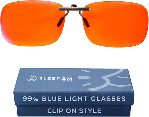 Sleep ZM Fit Over & Clip On Blue Light Blocking Glasses – Sleep Support for Women & Men
