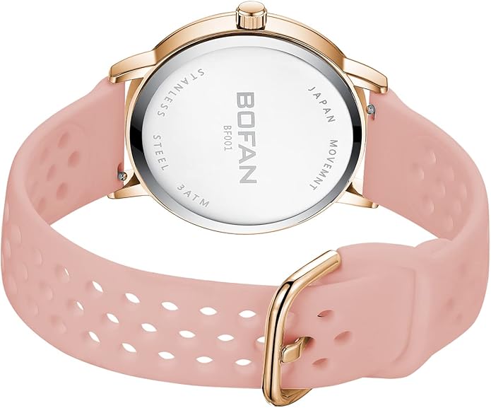 BOFAN Nurse Watch for Medical Professionals,Students,Doctors with Easy to Read Dial,Second Hand and 24 Hour,Soft and Breathable Silicone Band,Water Resistant