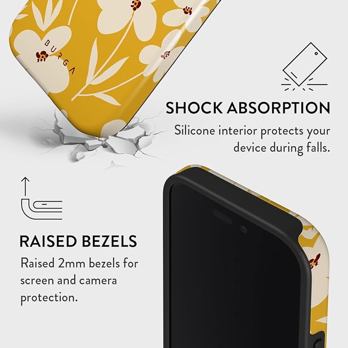 BURGA Phone Case for iPhone 16 - Cute, Trendy, Aesthetic, Pattern Phone Cover, Hard Shell Protection - fits Apple iPhone 16 Case for Women and Men